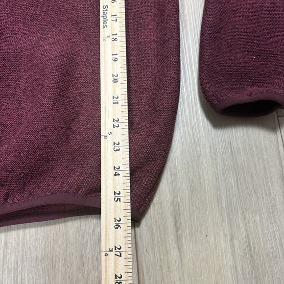 Eddie Bauer Men's Burgundy Pullover Fleece Sweater Small Fall Layering - Picture 6 of 7